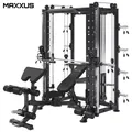 MAXXUS Multipresse 10.1 - mit Hantelbank, Klimmzug, Butterfly, Rudern, Bankdrücken, Dips-Station und Aufhängung für Boxsack, gelagerte Langhantel, bis 300kg - Kraftstation, Smith Maschine, Power Rack