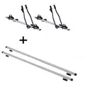 2x Fahrradträger SAGITTAR + Dachträger RAPID kompatibel mit für Alfa Romeo 156 Sportwagon (5Türer) 00-05