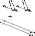 2x Fahrradträger SAGITTAR + Dachträger RAPID kompatibel mit für Alfa Romeo 156 Sportwagon (5Türer) 00-05