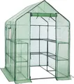 LARMNEE Gewächshaus, Foliengewächshaus, Tomatenhaus, 145 x 141 x 198 cm