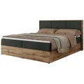 Boxbett mit Bettkasten Albero 2 , grau , Maße (cm): B: 208 H: 104