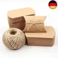 Quanerba 100 Stück Kraftpapier Geschenkkartons, 7x9cm Kleine Geschenkschachteln
