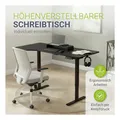 Juskys Höhenverstellbarer Schreibtisch Office Stand 160x75cm - elektrisch, Memory-Funktion - Schwarz