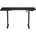 Juskys Schreibtisch Office Stand (160 x 75 cm, mit Ablage, Schwarz)