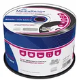 MediaRange Vinyl CD-R 700MB|80min 52-fache Schreibgeschwindigkeit, bedruckbar (Tintenstrahldrucker), Schwarze Schreibseite, 50er Cakebox