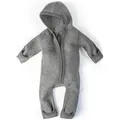 Ehrenkind Overall Walkoverall Baby aus Natur Schurwolle mit Reißverschluss Wollwalk Overall Baby grau 86/92