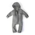Ehrenkind® WALKOVERALL | Baby Wollwalk-Overalls aus Natur Schurwolle mit Reißverschluss | Walk Wolle Woll-Anzug für Kleinkind und Baby Grau Gr. 86/92