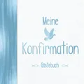 Meine Konfirmation Gästebuch: Vintage Elfenbein & Blau für Jungen mit Fisch, Taube & Kreuz I Geschenkidee & Deko zur Feier für Jungs I Sprüche, Wünsche, Geschenkeliste I Evangelische Konfi