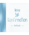 Meine Konfirmation Gästebuch: Vintage Elfenbein & Blau für Jungen mit Fisch, T