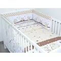 3 teiliges Baby Bettset mit Bettwäsche und Nestchen für Bett 70x140 cm - 1. Sweet Braun
