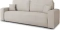 Schlafsofa Spark – Sofa mit Schlaffunktion und Bettkasten, Bonellfederkern, Cordbezug, große Schlaffläche, modernes Polstersofa & Bettsofa (Beige (Poso 100))