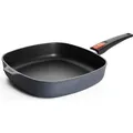 Woll "Diamond Lite" Bratpfanne viereckig 28 cm x 28 cm, 6 cm hoch, mit abnehmbarem Stielgriff - NICHT Induktionsgeeignet - Grau
