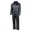 MFH Regenmantel Regenanzug, Polyester, schwarz - XXL mit Kapuze schwarz XXL