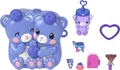 Polly Pocket Puppen und Spielset, Beste Blaubeeren-Freunde Schatulle, Reisespielzeug mit 1 Mikropuppe, Haustier und Zubehörteilen mit Obstmotiven, JKC48
