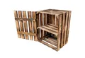 Creative Deco Aufbewahrungsbox Vintage Holztruhe mit Deckel & Regal 50 x 40 x 30 cm