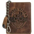 Greenburry Rebel Rider Biker Geldbörse Leder 11 cm - Braun
