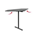 Gator Frameworks Content Creator Furniture Serie Eckschreibtisch in schwarz (GFW-Desk-CRNR)