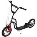 Kinderroller Lenker Verstellbar Tretroller mit Luftreifen 12 Zoll Schwarz