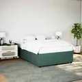 vidaXL Bettgestell ohne Matratze Dunkelgrün 140x200 cm Samt