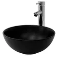 Keramik Waschbecken Schwarz matt  Waschtisch Waschschale Ø320 x 135 mm