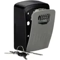 Relaxdays - Schlüsseltresor, 4-stelliger Zahlencode, Großer Key Safe Zur Wandmontage, Hxbxt 14,5x10,5x5 Cm, Schwarz/grau