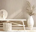 Marburg Vliestapete Timber Wandpaneele Optik, geprägt, matt, 3D moderne Tapete für Wohnzimmer Schlafzimmer Küche, beige