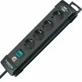 Brennenstuhl Steckdosenleiste Premium-Line, 1,8m, 4-fach in schwarz mit Schalter