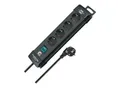 Brennenstuhl Steckdosenleiste 4-fach 1951140100 Premium-Line schwarz 1,8m H05VV-F 1951140100)