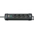 Brennenstuhl 1951140100 Steckdosenleiste mit Schalter 4fach Schwarz Schutzkon...