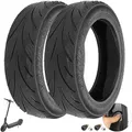 VOLOHAS 60/70-6.5 Tubeless Reifen mit Ventil für Segway Ninebot Max G30/Ninebot E3 D/Xiaomi 5 Elektroroller, 10 Zoll Ersatzräder Hochelastische Ersatz Reifen mit Live-Kleber Reparierbar Pannensicher
