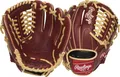 Rawlings | SANDLOT Baseballhandschuh | Linkshänder | 29,8 cm - Modifiziertes Trap-Eze-Web, 29,8 cm - Trapez-Web - Burgunderrot