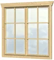 Skanholz Fenster Doppelfenster, für 45 mm Gartenhäuser