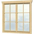 Skan Holz Doppelfenster BxH 2 x 57,5 x 123,5 cm für 45 mm Häuser