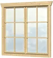 Skanholz Fenster "Doppelfenster", beige (natur), B/H/L: 57,5cm x 123,5cm