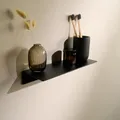 Designfabrik Hamburg Wandregal ohne Bohren | Duschregal selbstklebend | Ablage für Bad, Gästebad, Küche | Modernes Design | 30 cm | Schwarz