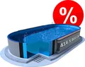 Stahlwandpool Oval Ibiza 416 x 800 x 120 cm Blau Mosaik