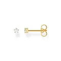 Thomas Sabo Einzel Ohrstecker weißer Stein klein gold vergoldetes Silber H2147-414-14