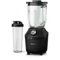 Philips Standmixer 3000 Series, Glasbehälter, 2 Geschwindigkeiten, 1.25 L, 600 W, Schwarz (HR2291/41) - Schwarz