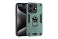 Wigento Handyhülle Für ZTE Blade V60 Vita / Axon 60 Lite Armor Magnet Ring TPU Hülle Grün, Stoßfeste Hülle mit 360-Grad-Ringhalter