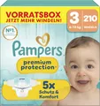 Pampers Premium Protection Größe 3, 210 Windeln, 6kg-10kg, unser Nr. 1 Haut- und
