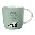 Gute Laune Kaffeetasse mit Spruch 300 ml Porzellan Tasse Müdigkeit Panda
