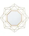 Beliani Wandspiegel geometrische Form Gold 60x60 cm Hillion