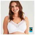 Swegmark of Sweden Bügelloser BH Net Cotton - 17160 aus ökologischer Baumwolle weiß 95