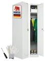 Spind Schrank ELEPHANT Metall | 1 Abteil, abschließbar | HxBxT 180x30x50cm | mit Kleiderstange, 2 Fächern & 3 Kleiderhaken pro Abteil | Lichtgrau | Spindschrank Kleiderschrank Metallschrank Garderobenschrank