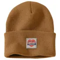 Carhartt Damen Strickmütze mit Herzaufnäher, Braun (Carhartt Brown), Einheitsgröße