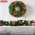 Photinia Weihnachtskranz Festkranz aus Photinia Blättern und festliche Elementen