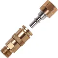 Rothenberger-Industrial Gasschlauch-Verbinder 1500004736, gerade, Gewinde links innen & außen 3/4 Zoll, Schnellkupplung