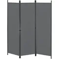 [en.casa] Sichtschutz, Dunkelgrau, Metall, 150x2 cm, Sonnen- & Sichtschutz, Sichtschutz Garten, Sichtschutzzäune