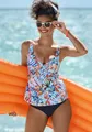 Bügel-Tankini-Top "Caru", mit modernem Allover-Print, Gr. 38 - Cup C, hellblau-bedruckt Cup C