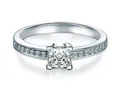 Trilani Silberring Verlobungsring aus 925 Sterling Silber, mit Zirkonia